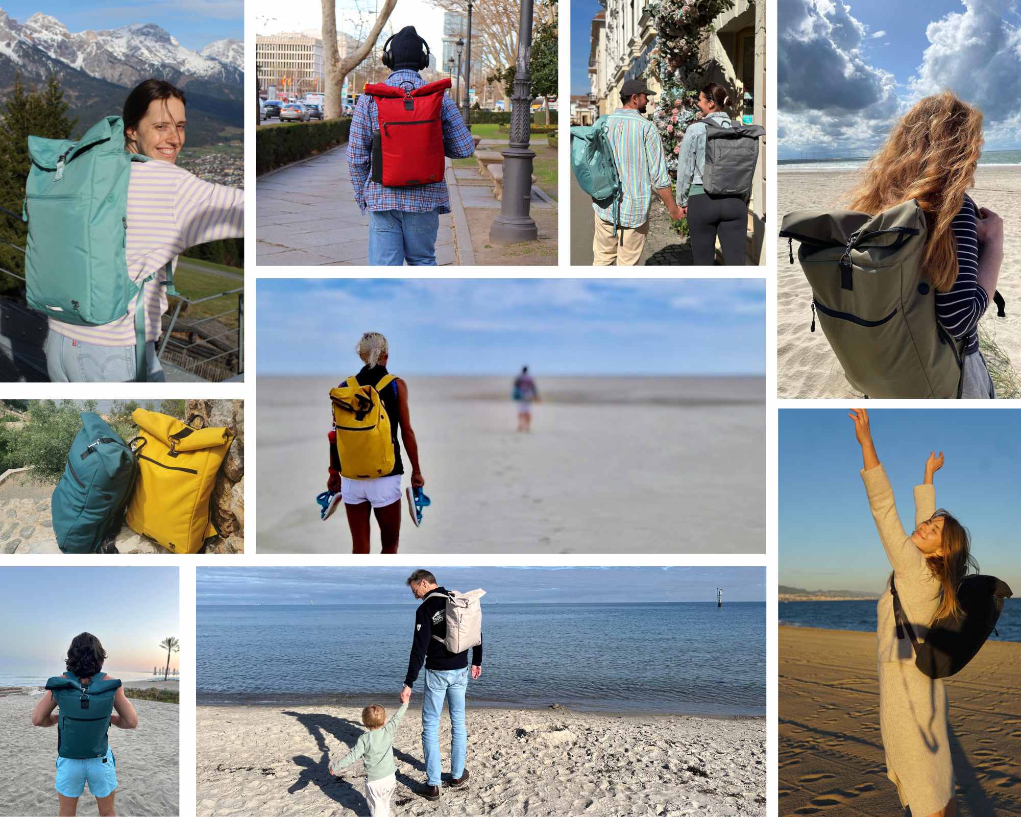 Fotocollage von den FUCHS und REBELL PIET Rucksaecken