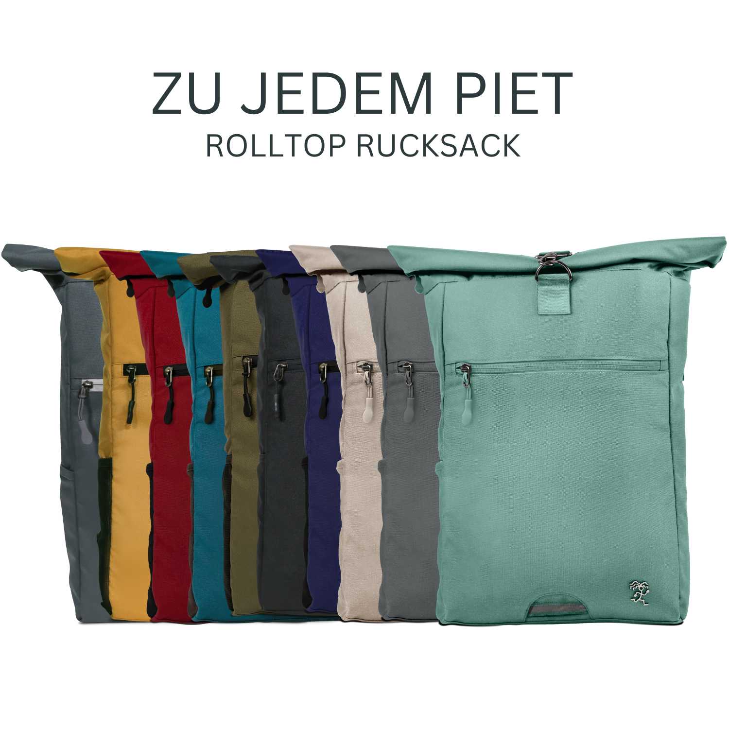 FUCHS UND REBELL PIET Rolltop Rucksack Faecher