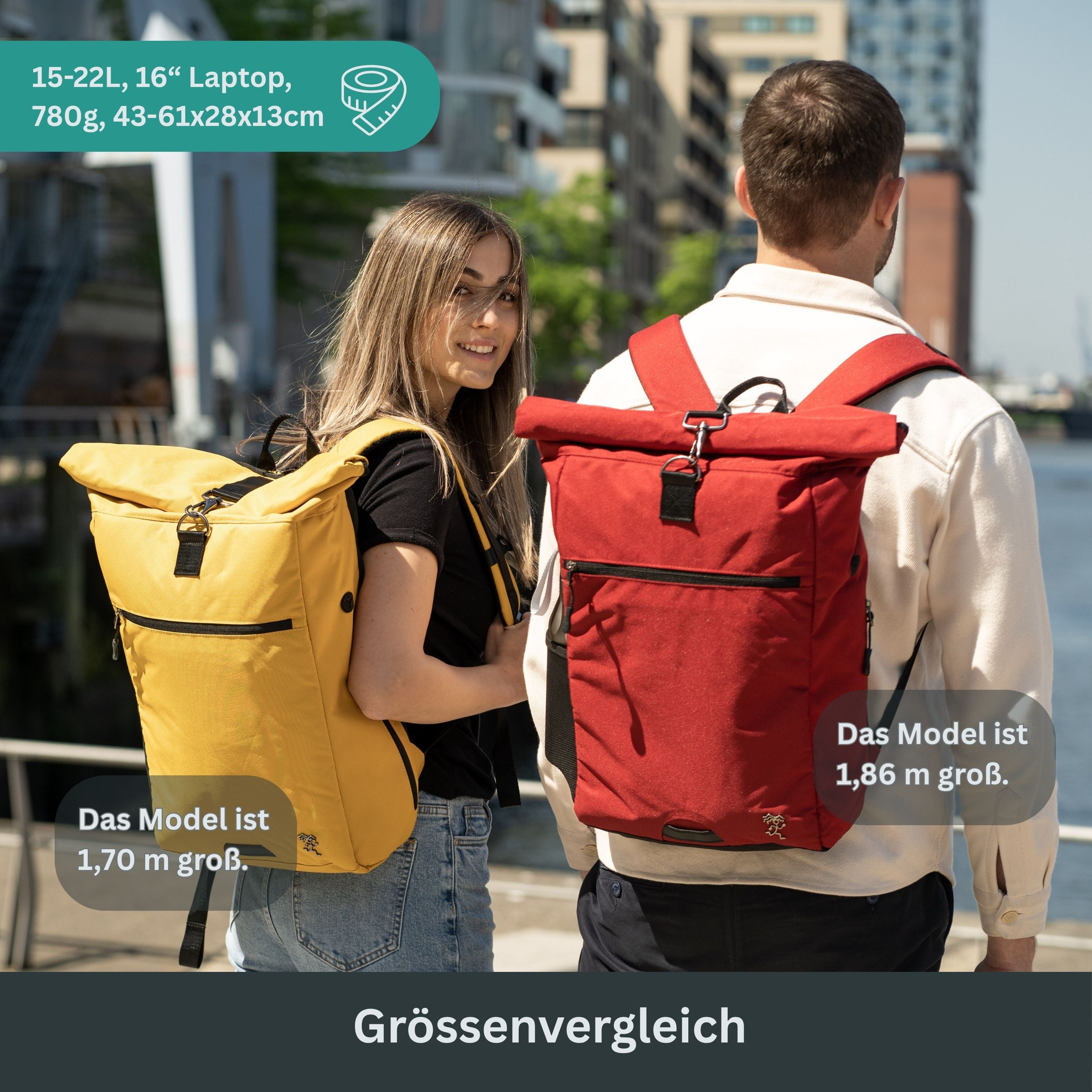PIET - Rolltop Rucksack | Senfgelb