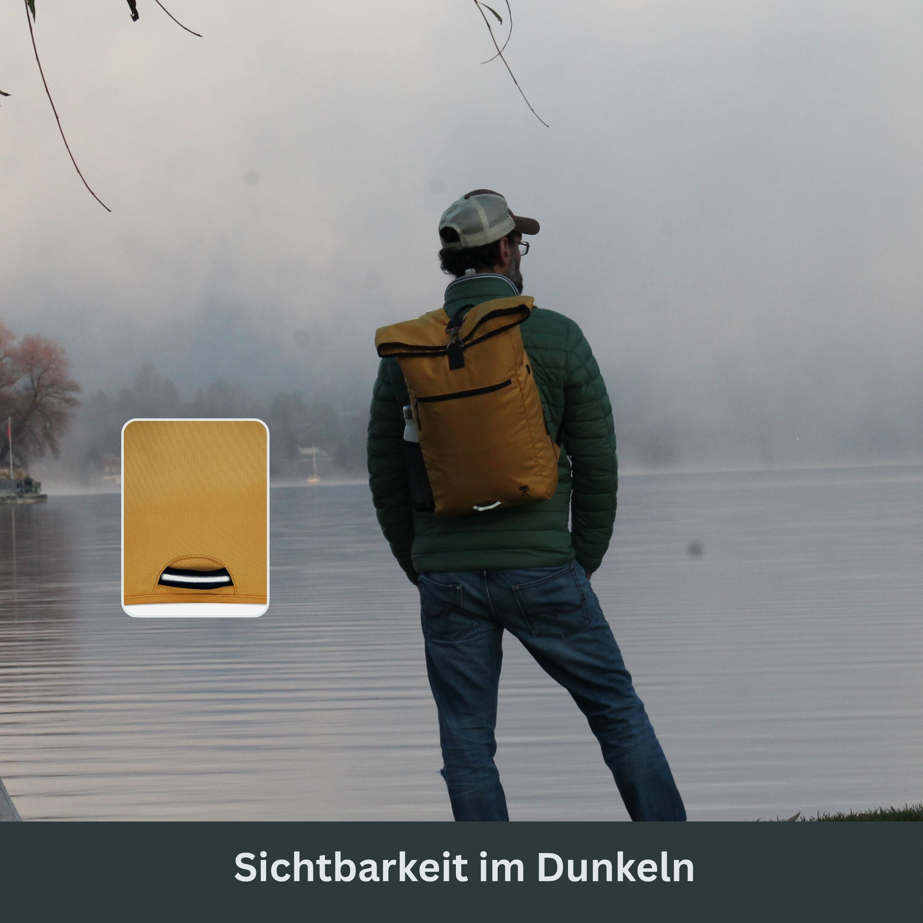 PIET - Rolltop Rucksack | Senfgelb