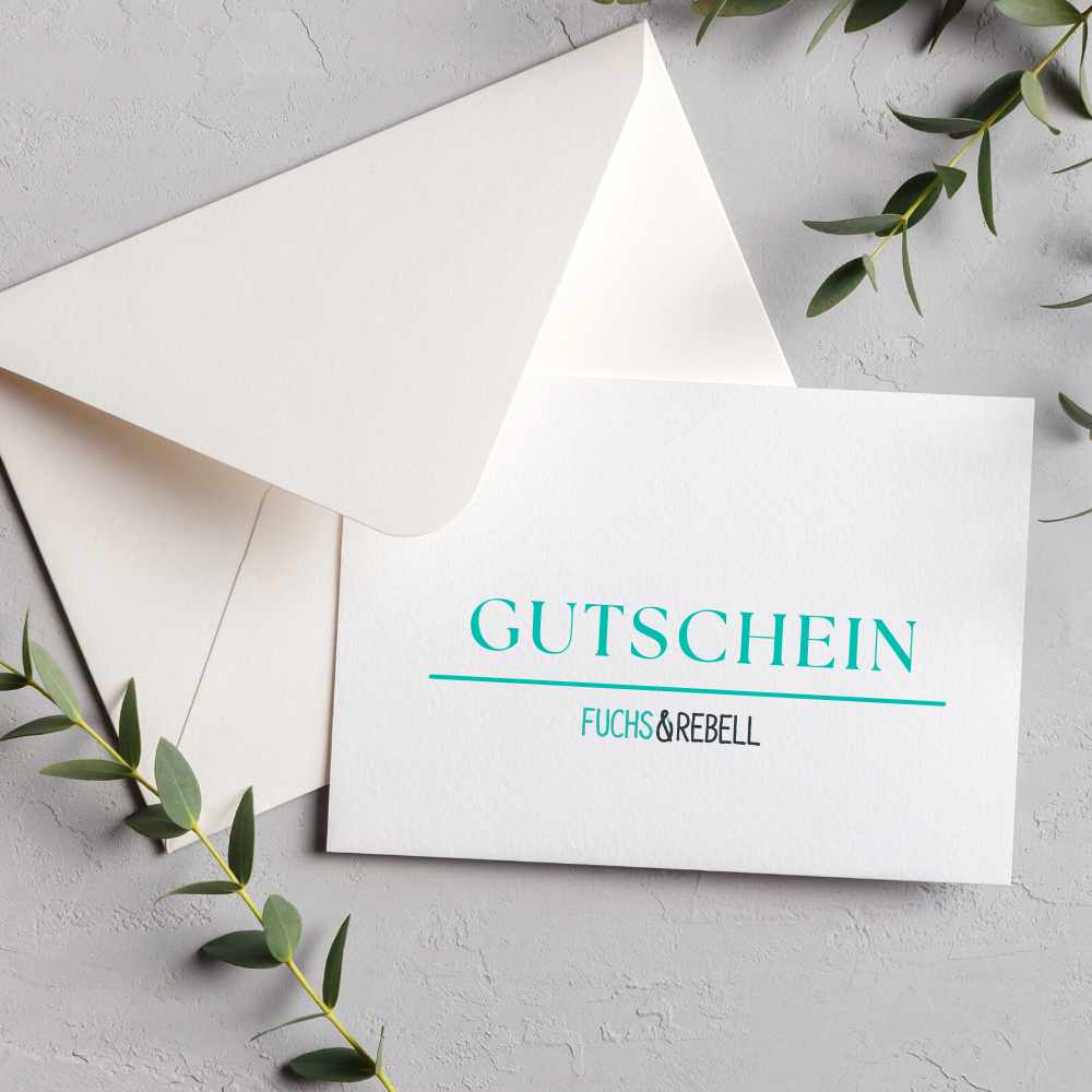 FUCHS und REBELL Geschenk Gutschein zum Einloesen im Shop