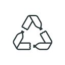 Symbol Recycelte PET Flaschen