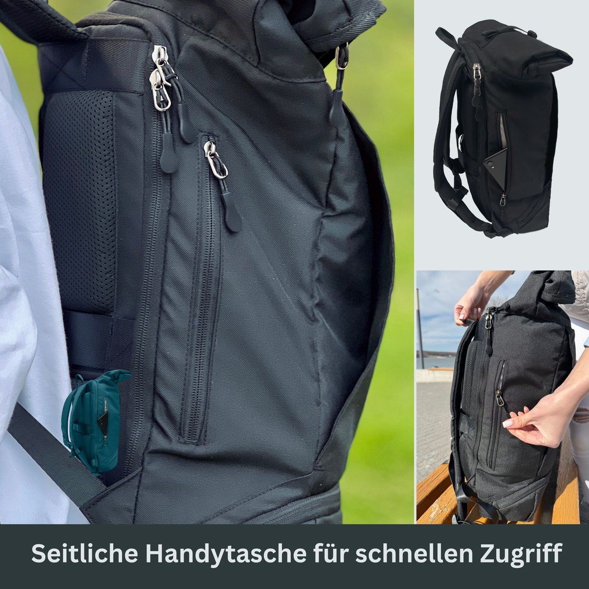 EDDIE - Rolltop Rucksack inkl. Regenschutz