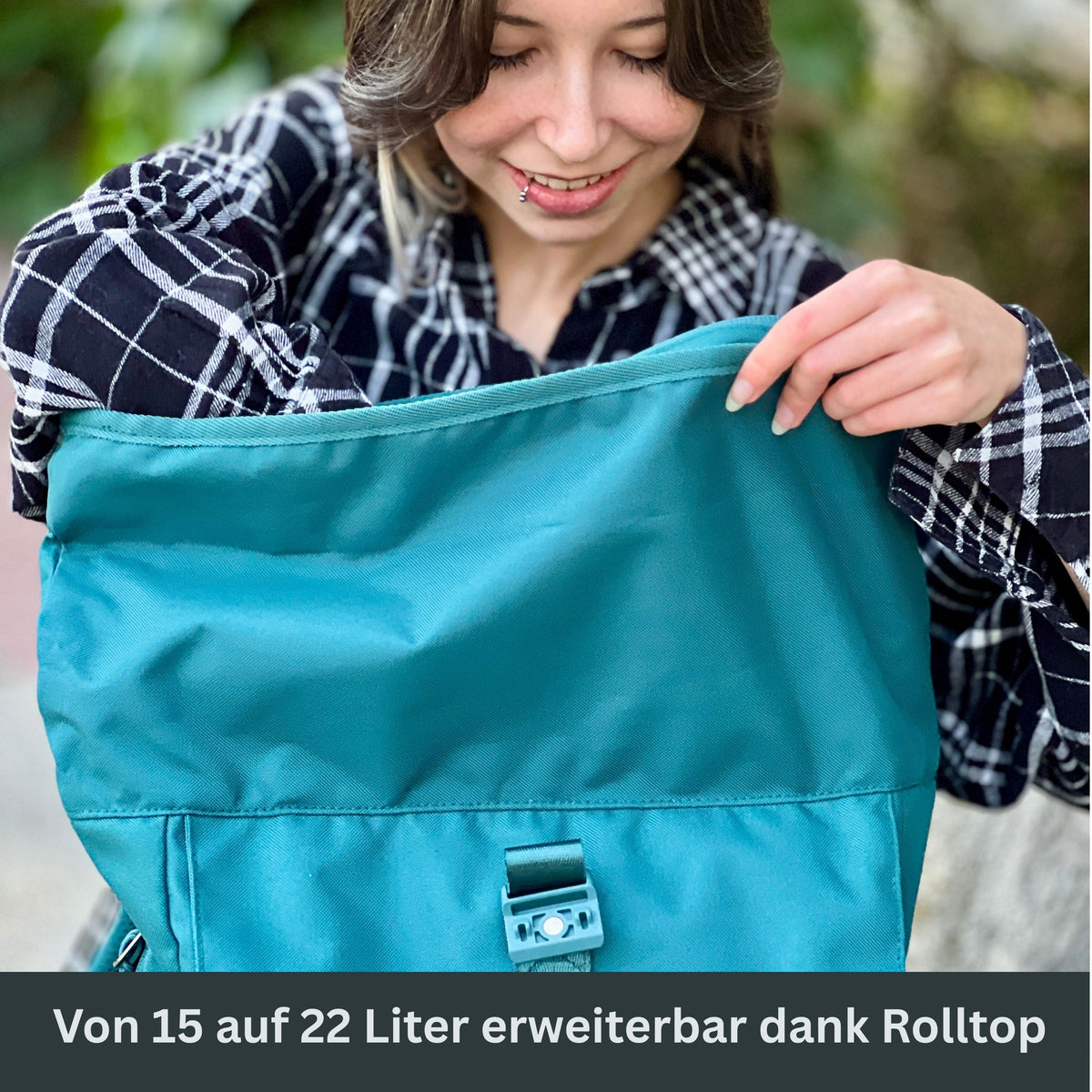 EDDIE - Rolltop Rucksack inkl. Regenschutz