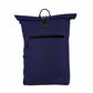 Vorderansicht des dunkelblauen FUCHS und REBELL PIET Rolltop Rucksacks